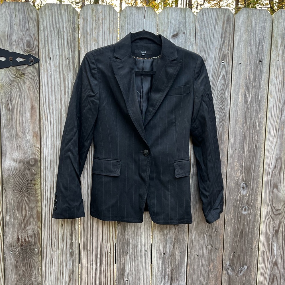 Zio Songzio Black Striped Blazer Jacket size 55 US 4